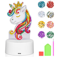 1 x RAW Customer Returns Herefun Unicorn Diamond Painting, 5D Diamond Painting Unicorn Night Light, Creative LED Night Light 7 Colors, Unicorn Room Decoration Toy Birthday Gifts for Girls - RRP €19.91