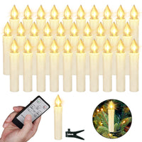 1 x RAW Customer Returns ZIYOUDOLI Pack of 30 LED Christmas Candles with Remote Control Timer Dimmable Christmas Tree Candles Wireless Christmas Tree Candles for Christmas Tree Christmas Decoration Wedding Pack of 30  - RRP €38.3