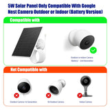 1 x RAW Customer Returns Solar panel for Google Nest Camera outdoor or indoor battery version , 5V 5W solar module charger with 3m cable for Google Nest Cam, IP65 weatherproof, 360 wall mount magnetic connection 1 pack  - RRP €16.96