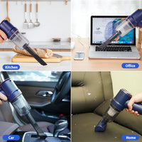 1 x RAW Customer Returns Kevsuvqin 3-in-1 Handheld Vacuum Cleaner Car Vacuum Cleaner Strong, Mini Handheld Vacuum Cleaner Cordless with Type-C Quick Charging Station, 9000PA Dust Blower for Keyboard Cleaning, Compressed Air Spray - RRP €30.24