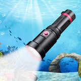 1 x RAW Customer Returns Diving Flashlight Super Bright 3000 Lumens Diving Lamp IPX8 Waterproof LED Diving Lights Underwater Rechargeable up to 150m Depth with 1 26650 Battery and Charger for Divers Outdoor Hiking Camping - RRP €36.68