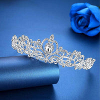 1 x RAW Customer Returns alladaga Wedding Tiara Crown Crystal Rhinestone Bridal Princess Tiara with Comb for Wedding Prom Birthday Party Silver  - RRP €9.06