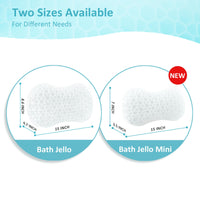 4 x Brand New Jelly Gel Bath Pillow for Bathtub, Back Support Cushion, Gel Pillow with Suction Cups for Lumbar Support, Back Support, Fits Curved or Straight Bathtubs, White - RRP €143.96