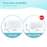 4 x Brand New Jelly Gel Bath Pillow for Bathtub, Back Support Cushion, Gel Pillow with Suction Cups for Lumbar Support, Back Support, Fits Curved or Straight Bathtubs, White - RRP €143.96