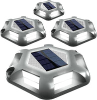 1 x RAW Customer Returns T-SUNUS Solar Floor Lights Outdoor Garden, 4 Pack 6 LED Solar Lights for Outdoor Karmwhite Solar Lamps Solar Lamps for Outdoor IP65 Waterproof for Driveway Courtyard Walkway Pathway Patio Gray - RRP €20.16