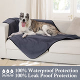 1 x RAW Customer Returns PETTOM Waterproof Dog Blanket 152x127cm , Soft Dog Blanket for Large and Small Dogs, Protective Blanket for Sofa, Bed, Car Seat, Furniture - Washable at 30 C L, Grey  - RRP €29.11