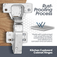 1 x RAW Customer Returns AOLISHENG Kitchen Cabinet Door Hinges Soft Close Corner Stop Cabinet Hinges with Automatic Closing, 5 Pairs 10 Pieces  - RRP €32.89