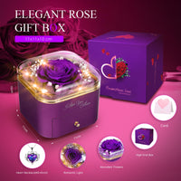 1 x RAW Customer Returns GOICC Eternal Rose Infinity Roses with Chain Preserved Real Roses Jewelry Box Mom Grandma Girlfriend Wedding Anniversary Birthday Gifts for Women - RRP €29.99