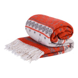 1 x RAW Customer Returns LYHome Merino Blanket - Cuddly Blanket Bedspread Sofa Wool Blanket Blanket Throw Blanket Sofa Blanket Fluffy Couch Blanket Merino Blanket Fluffy Warm Plaid 140 x 200 cm Red with White Reindeer  - RRP €49.3