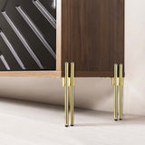 1 x RAW Customer Returns KMERCE design furniture feet metal gold, 4pcs cabinet feet 18cm, chest of drawers feet, sofa feet, feet for furniture, table legs for coffee table, TV cabinet, bed foot, with screws anti-slip mute base - RRP €34.99