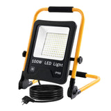 1 x RAW Customer Returns NAIZY LED construction spotlight work light 100W 8500LM LED floodlight with 3M cable and waterproof IP66 for indoor and outdoor construction site garage - 100W cold white - RRP €30.85