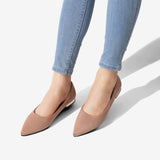 1 x Brand New DREAM PAIRS Women s Metal Pointed Toe Ballerina Flats with Low Heel, Comfortable Business Shoes for WomenPink Suede SDFA2201W-E Size 36 EUR  - RRP €27.35