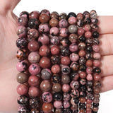 1 x RAW Customer Returns HAAMIIQII 45pcs 8mm Natural Rhodonite Beads Round Loose Gemstone Beads for Jewelry Making DIY Bracelet Necklace - RRP €16.8