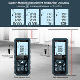 1 x RAW Customer Returns Distance meter, HANMATEK DT100 100M digital laser distance meter with LCD backlight M In Ft with multiple measuring modes such as Pythagoras distance area volume measurements, IP54 - RRP €30.92