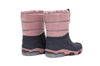 1 x RAW Customer Returns Children s winter boots Rubber boots with soft warm lining Winter shoes with quick release Flashing effect in the sole Snow boots with inner lining Made in Italy 26 27 - Pink Glitter  - RRP €28.22