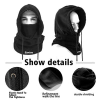 7 x Brand New Samione Balaclava Multifunction Hat Mask for Winter Cold Weather Outdoor Skiing Motorcycle Mountain Camping Hiking Balaclava Balaclava, Black - RRP €123.13