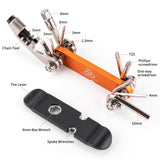 1 x RAW Customer Returns KONG MING CAR Bicycle Multitool - Bicycle Chain Wrench Torx Screwdriver - Bicycle Multitool Kit Compact and Lightweight Repair Tool for Road Bikes and Mountain Bikes Orange  - RRP €14.4