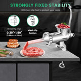 1 x RAW Customer Returns Huanyu Meat Grinder Manual Stainless Steel Sausage Filler Rotary Grinder Hand Sausage Filling Machine for Pork, Beef, Fish, Pepper, Mushrooms, Long Beans Size 12  - RRP €170.42