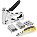 8 x RAW Customer Returns AECCN hand stapler set - 3 in 1 stapler for wood, fabric, furniture, roofing felt - stapler gun with 2100 staples - T V GS tested - includes staple remover - RRP €141.6