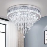 1 x RAW Customer Returns Deckrico Crystal Chandelier Modern Ceiling Lamp LED Lighting Fixture for Living Room Bedroom Kitchen Dining Room Cool White  - RRP €148.99