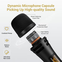 1 x RAW Customer Returns TONOR Dual wireless microphone system wireless, wireless karaoke microphone set wireless microphone handheld microphone dynamic with receiver for wedding party church lecture stage speeches conference TW350 Black - RRP €69.99