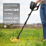 1 x RAW Customer Returns RichYa Metal Detector for Adults and Kids, Three Search Modes, High Sensitivity, Gold and Silver, Professional Metal Detector with Folding Shovel and Carrying Bag - RRP €26.4