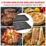 1 x RAW Customer Returns Camping Grill Set Camping BBQ Set portable cassette grill with grill grate, grill pan clip - camping stove portable gas grill gas burner with case - RRP €76.99