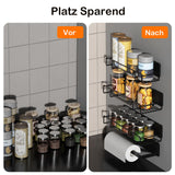 1 x RAW Customer Returns BNIVIAM Magnetic Spice Rack, 4 Pieces Magnetic Kitchen Shelf for Refrigerator, Kitchen Spices Holder Kitchen Utensils Organizer for Kitchen Black  - RRP €26.99