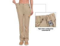 1 x Brand New Mapamyumco Women s Stretch Outdoor Hiking Trousers Cotton Soft Jogger Drawstring Zip Pockets Jogging Bottoms Trekking Hoend and Light Khaki S - RRP €38.3