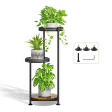 1 x RAW Customer Returns LyTaispuly 3 Tier Metal Plant Stand for Indoor, Tierd Corner Plant Stands Holder, Flower Shelf Display Rack for Living Room Outdoor Balcony Garden Patio, Black 3-Tier Hollowed  - RRP €31.62