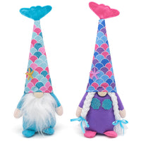 11 x Brand New JJQHYC 2 pieces mermaid gnome figures, plush gnome decoration, mermaid gnome doll, cute maritime gnome figures gift for Christmas and birthday - RRP €224.4