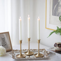 4 x Brand New Romadedi Set of 2 Gold Candle Holders for Christmas, Set of 2 Gold Candle Holders, Metal Candle Holders for Wedding, Table Decoration, Advent Wreath, Living Room, Vintage, Decoration - RRP €60.44