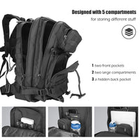 1 x RAW Customer Returns ProCase Military Tactical Backpack 35L US Cooper Molle Large Capacity 2 Days Army Assault Pack Go Bag Hiking Backpack for Hiking Hunting, Trekking Camping Outdoor Sports Activities Black - RRP €36.29