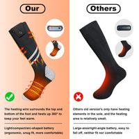 1 x RAW Customer Returns Heated Socks Men Women Heated Socks with 4500mAh Rechargeable Battery Heating Socks Electric Warm Socks Foot Warmer for Outdoor Camping Fishing Cycling Skiing - RRP €30.24