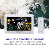 1 x RAW Customer Returns BALDR Wireless Weather Station with Outdoor Sensor, APP Control 2.4GHz Smart Weather Station, 7.5 Inch Display, Real-time Weather Forecast, Digital Thermometer - RRP €79.99