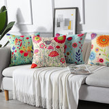 1 x RAW Customer Returns Artscope waterproof cushion covers, 4 pieces floral pattern cushion cover breathable pillow case for outdoor balcony terrace patio garden farmhouse decor 40 x 40 cm - RRP €20.16