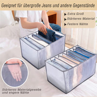 6 x Brand New Atuful 2 Pack Drawer Organiser System Closet Organizer Drawer Box for Jeans Pants T-Shirts, Wardrobe Organizer Foldable Storage Boxes, Clothes Storage Made of Mesh 7 Compartments  - RRP €72.6