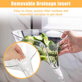 2 x Brand New GOSHIES Draining Basket Funnel Pack of 3 Multifunctional Draining Basket Strainer Basket with Funnel, Draining Basket with Cleaning Gloves and Transparent Cleaning Cloth - RRP €40.8