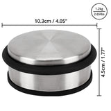 1 x RAW Customer Returns Belle Vous Pack of 4 Stainless Steel Floor Door Stoppers - 10cm x 1.20kg - Heavy Duty, Robust Non-Slip Door Stopper with Protective Rubber Buffer Ring Band - For House, School Office Doors - RRP €30.54