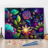 5 x RAW Customer Returns TISHIRON Painting by Numbers for Adults, DIY Dreamy Big Flowers Colorful Plants Paint by Numbers, Modern Abstract Surreal Art Paint by Numbers Kits and Acrylic Pigment, 16x20 Inch - RRP €40.25