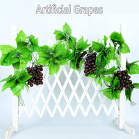 1 x RAW Customer Returns LONGHAO 2 pcs, artificial plastic grape, artificial grape vines, artificial grape vine, 6 sets of grape skewers, plastic grape skewers, artificial fruit and vegetable decoration, for shooting props - RRP €11.56