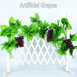 1 x RAW Customer Returns LONGHAO 2 pcs, artificial plastic grape, artificial grape vines, artificial grape vine, 6 sets of grape skewers, plastic grape skewers, artificial fruit and vegetable decoration, for shooting props - RRP €11.56