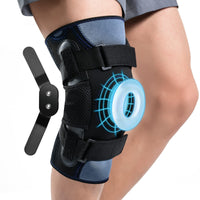 1 x RAW Customer Returns ABYON Articulated Knee Brace for Men and Women, Knee Support with Open Patella and Bilateral Stabilizers to Relieve Knee Pain, MCL, ACL, LCL, Tendonitis, Ligaments - RRP €23.54