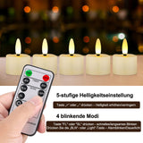 1 x RAW Customer Returns yunsheng 6 Pack Rechargeable LED Tea Lights, Flameless Candles with Timer Remote Control and 6 Ports USB Charging Cable, Warm White Flickering Light, Halloween Christmas Home Wedding Decoration - RRP €21.62