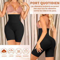 1 x RAW Customer Returns Women s Flat Tummy Control Panties Invisible High Waist Body Shaping Abrasion Resistant Thigh Slimming Shorts Shapewear Lace 2 Black 42 - RRP €30.32