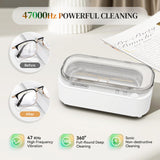 1 x RAW Customer Returns Ultrasonic cleaning device, ultrasonic cleaner for glasses, jewelry, watches, dentures, glasses cleaning device with powerful cleaning with 47 kHz and 2 modes - RRP €37.3