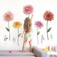 4 x Brand New decalmile Flower Garden Wall Stickers Large Pink Flower Wall Stickers Wall Decoration for Children s Bedroom Living Room Office - RRP €91.2