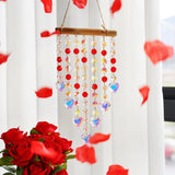 1 x Brand New Suncatcher crystal wind chime, crystal pendant star rainbow hoop aesthetic crystals pendant, window decoration ornament crystal ball hanging for room garden decoration love pendant - RRP €25.2