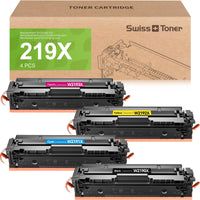 1 x RAW Customer Returns swiss toner Compatible for HP 219X Toner Set for MFP 3302FDWG Toner for HP Color Laserjet Pro MFP 3302FDWG Toner MFP 3302SDWG MFP 3302FDNG for HP 219X HP 219A W2190X W2191X W2192X W2193X,4-Park - RRP €229.9