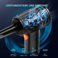 2 x RAW Customer Returns Electric dust blower compressed air spray for PC cleaning set, 3-speed 110000 rpm keyboard cleaning air spray with 7600 mAh battery, keyboard cleaning compressed air spray for laptop, sofa, office equipment - RRP €85.98